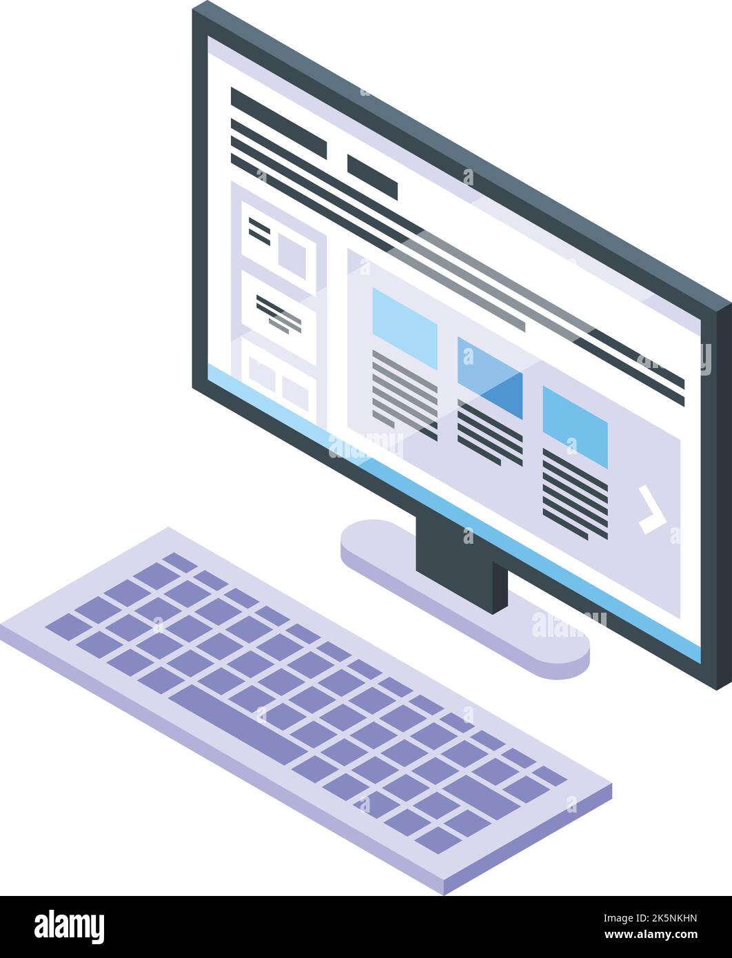 Pc content plan icon isometric vector. Business media. Social strategy ...