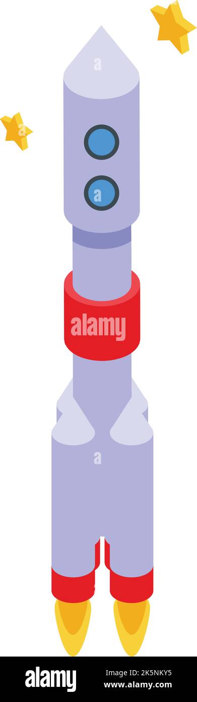 Study case rocket icon isometric vector. Success data. Learning chart ...