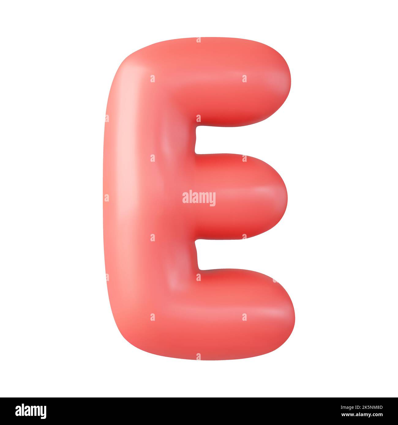 3d letter E uppercase Stock Vector