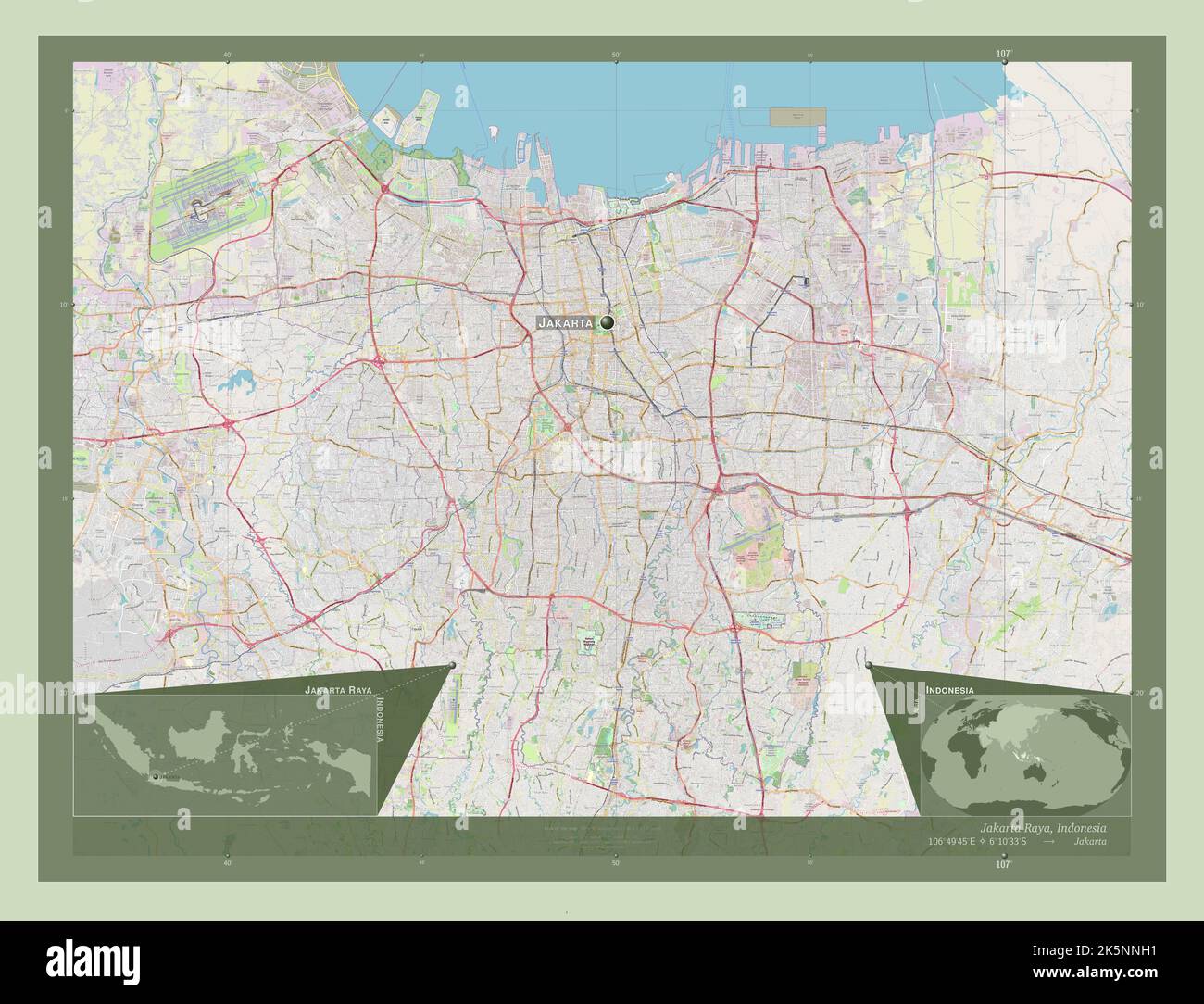 Jakarta Raya, special district of Indonesia. Open Street Map. Locations ...
