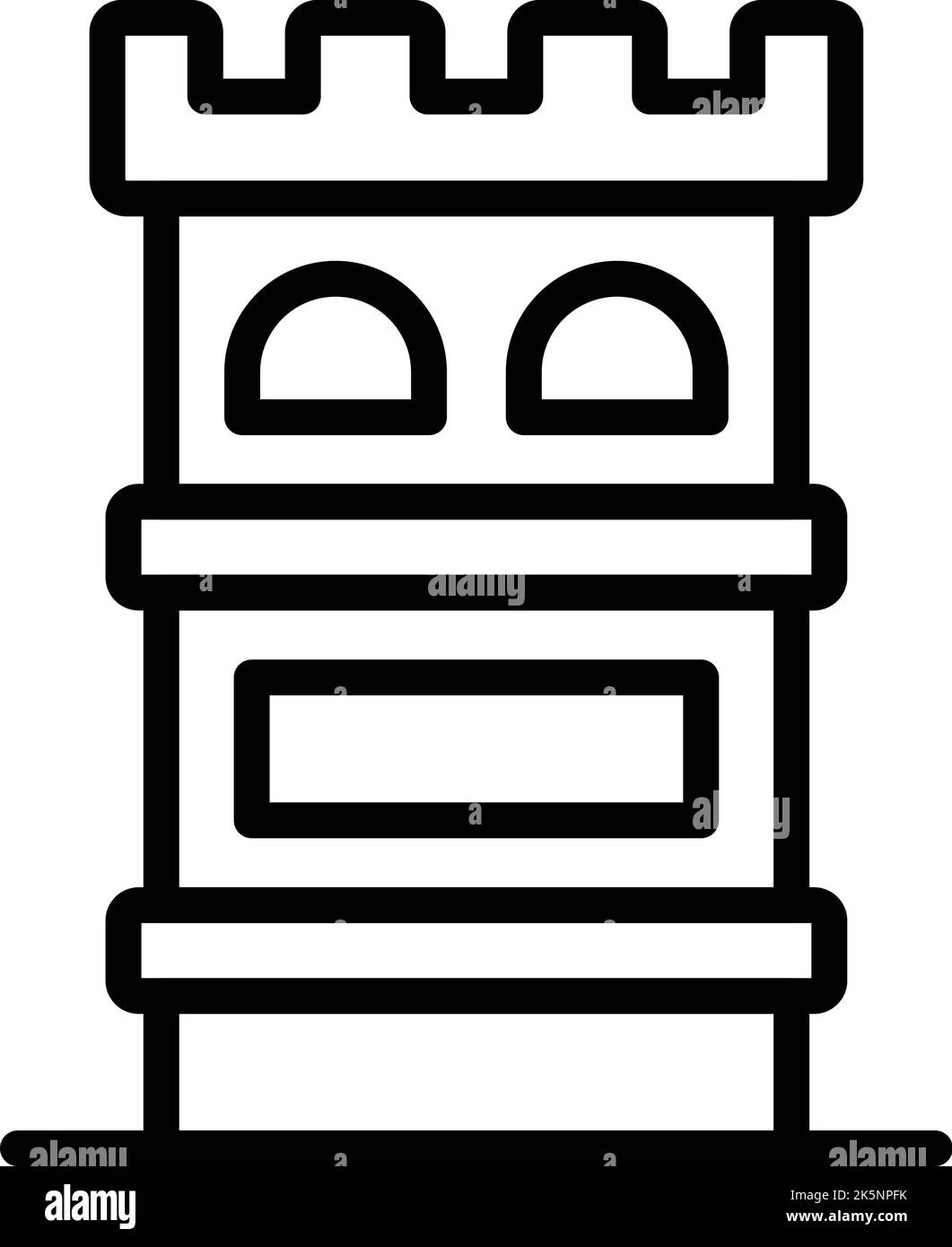 Malta tower icon outline vector. Maltese stamp. Country emblem Stock Vector