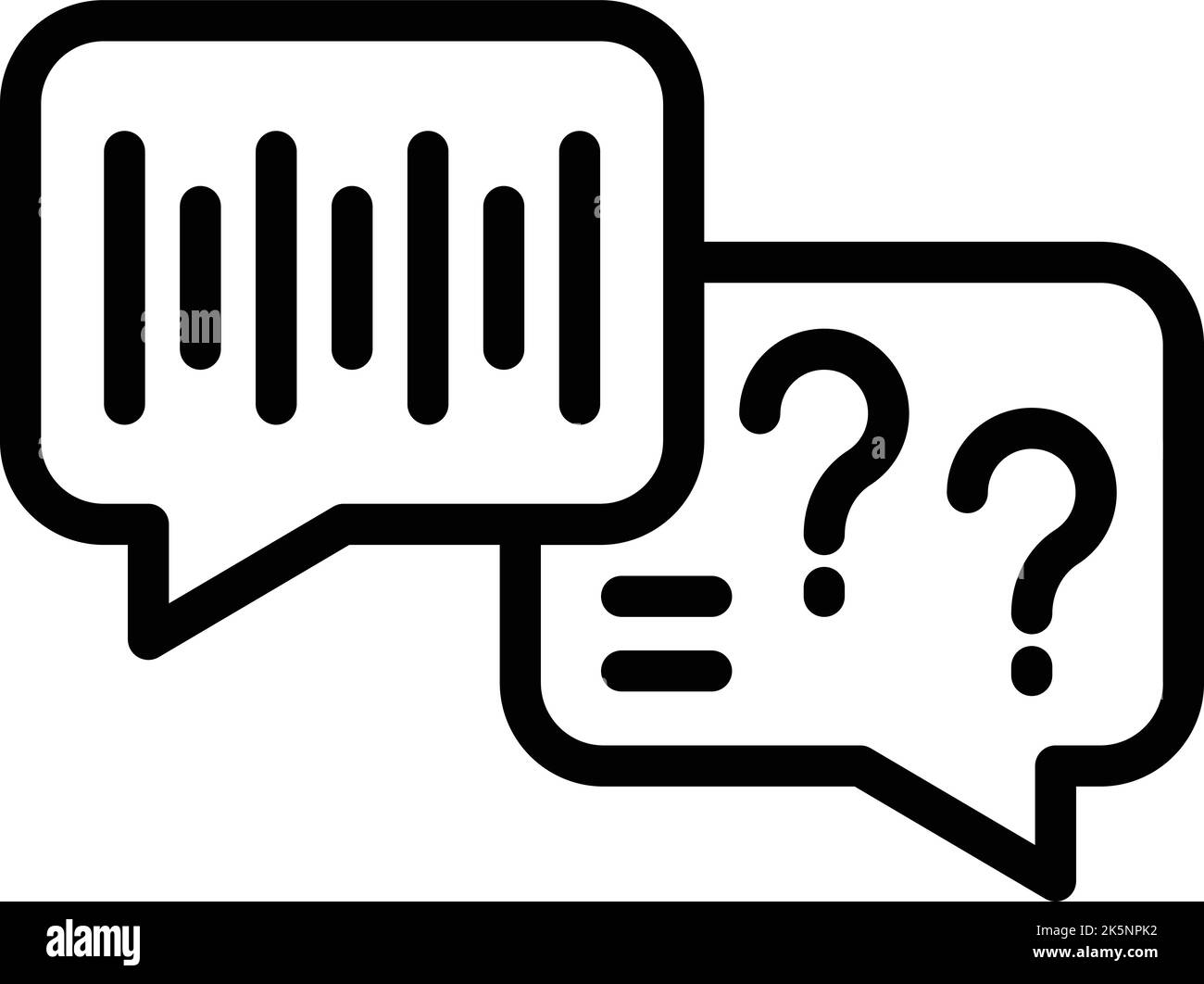 Learn online chat icon outline vector. School education. Child disabled Stock Vector