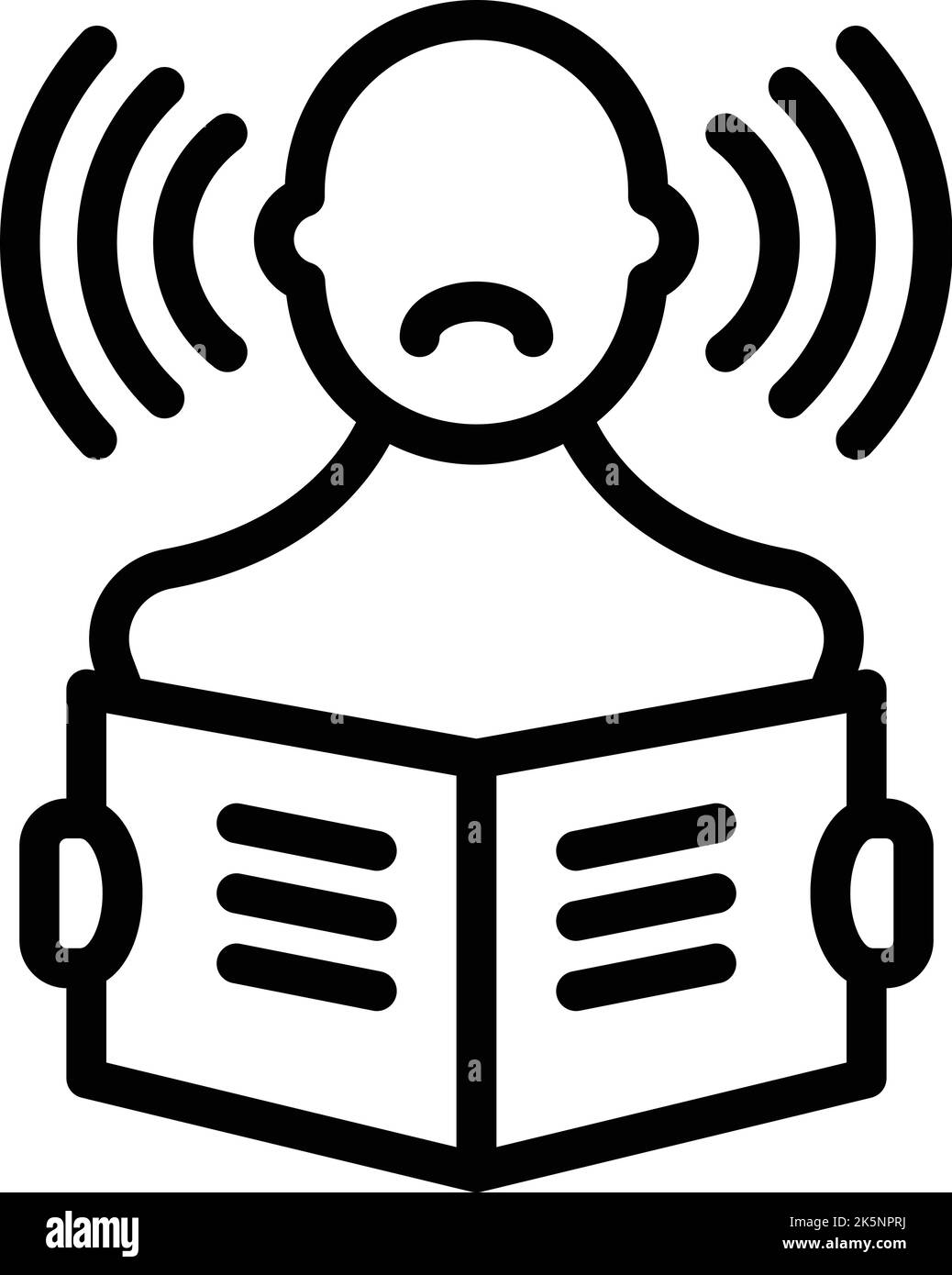 Social study icon outline vector school education classroom handicap