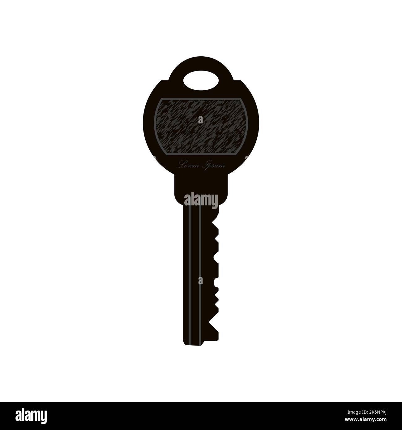 Key Icon, The symbol of door's key. Simple, modern flat illustration
