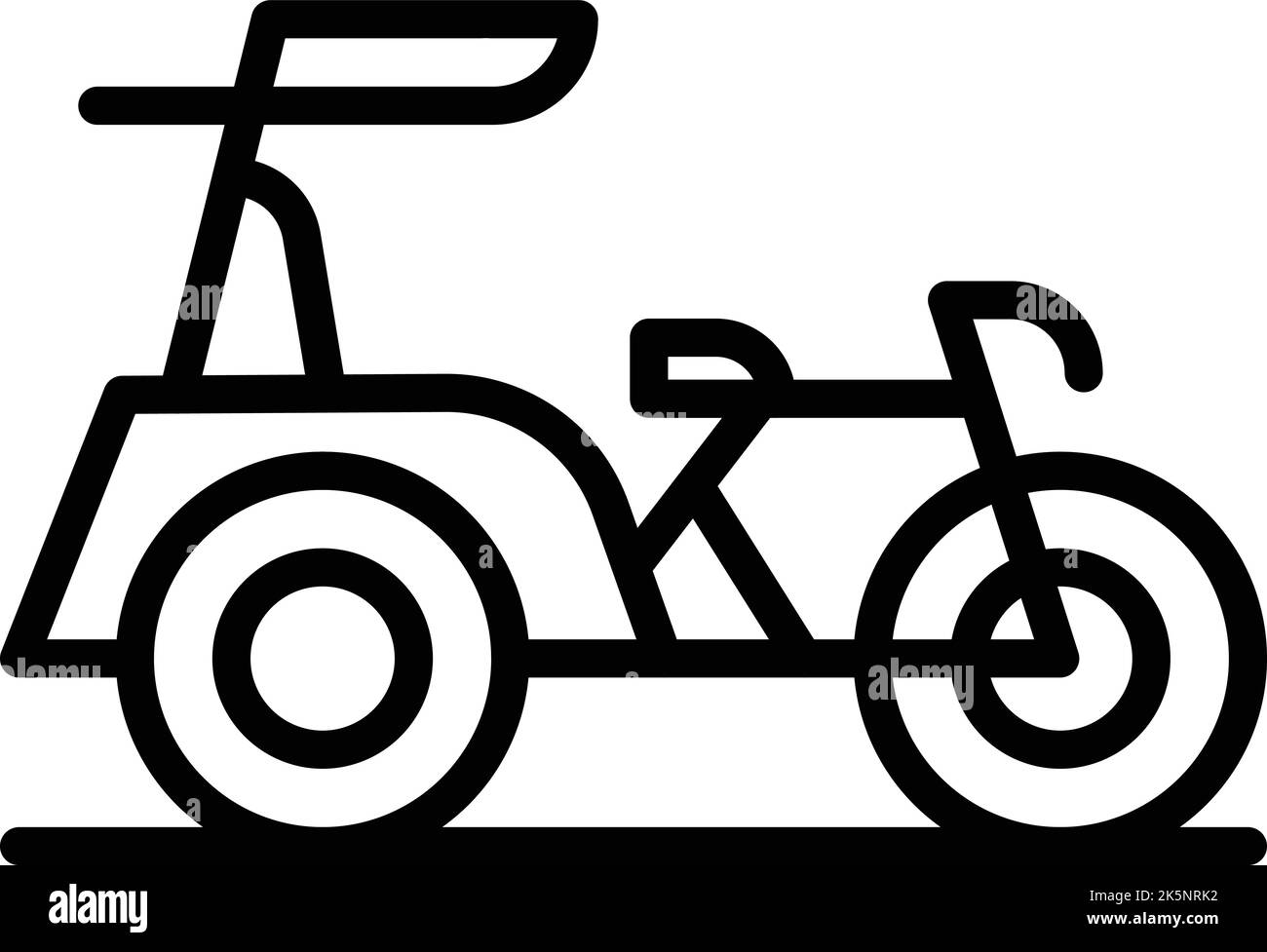 Carriage trishaw icon outline vector. Indian bike. Ancient tuk Stock Vector