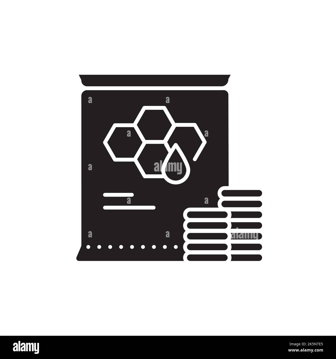Wax discs bees extra color line icon. Pictogram for web page Stock Vector