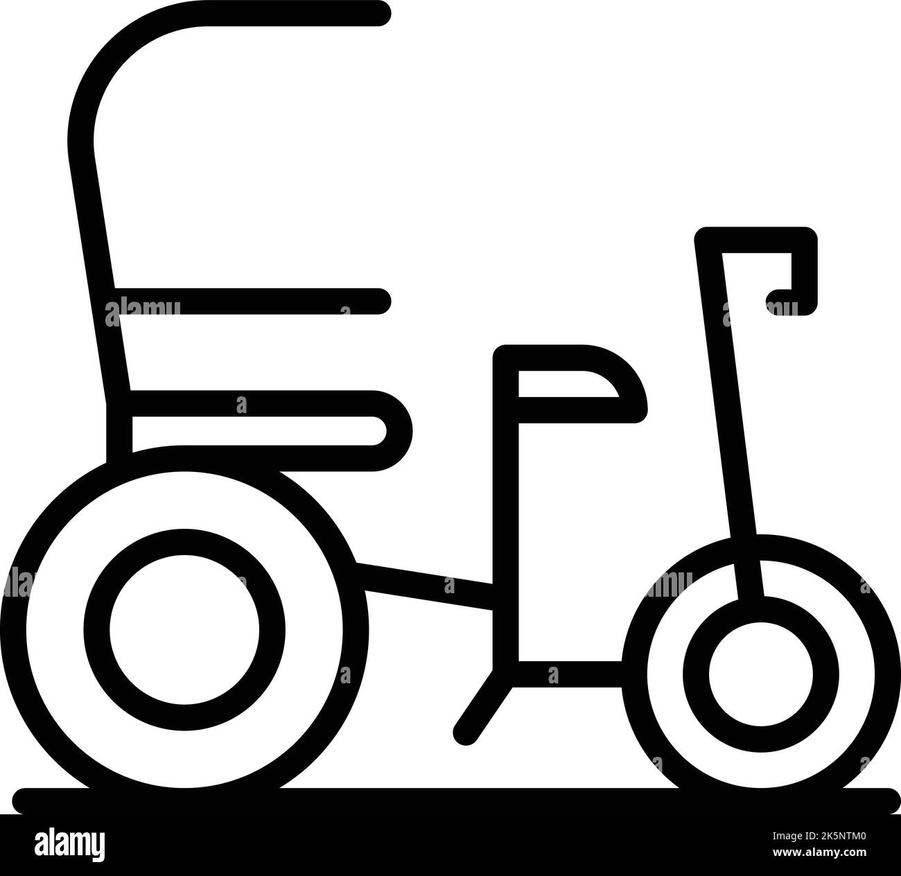 Old tricycle icon outline vector. Indian bike. Asian car Stock Vector