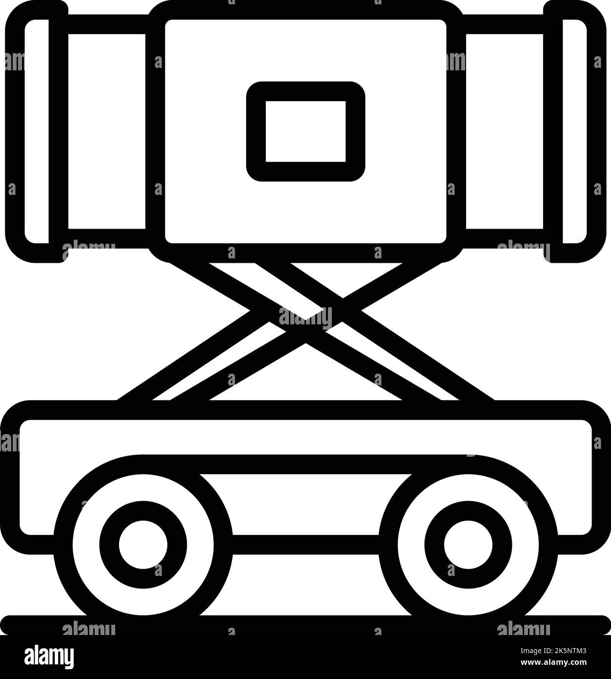 Plane stairs icon outline vector airplane travel business flight