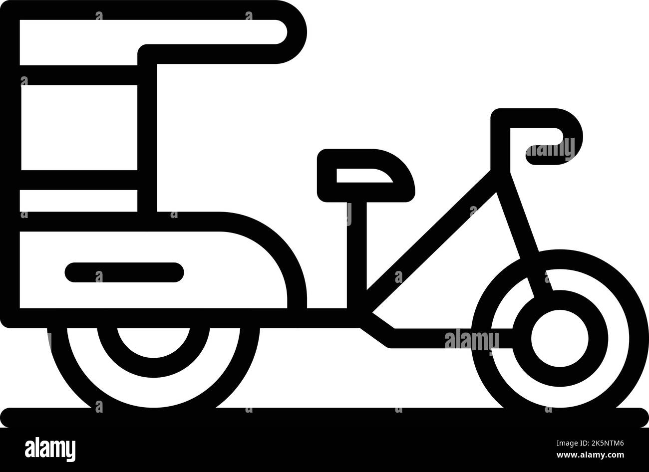 Auto trishaw icon outline vector. Indian rickshaw. Asian bike Stock Vector