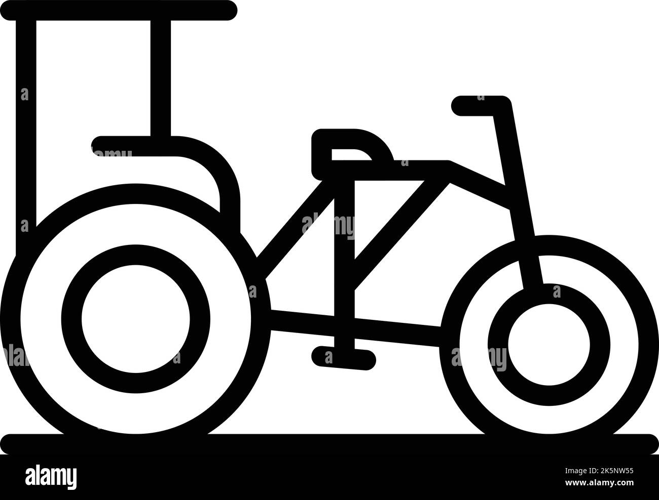 Indian tricycle icon outline vector. Asia bike. Asian tuk Stock Vector