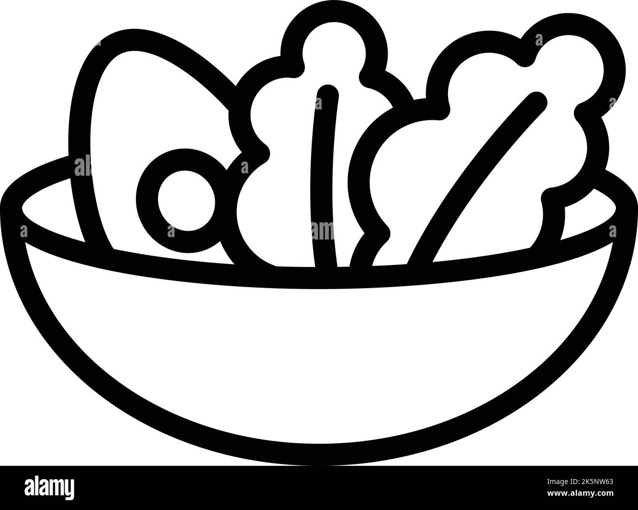 Salad diet icon outline vector. Food nutrition. Organic fruit Stock