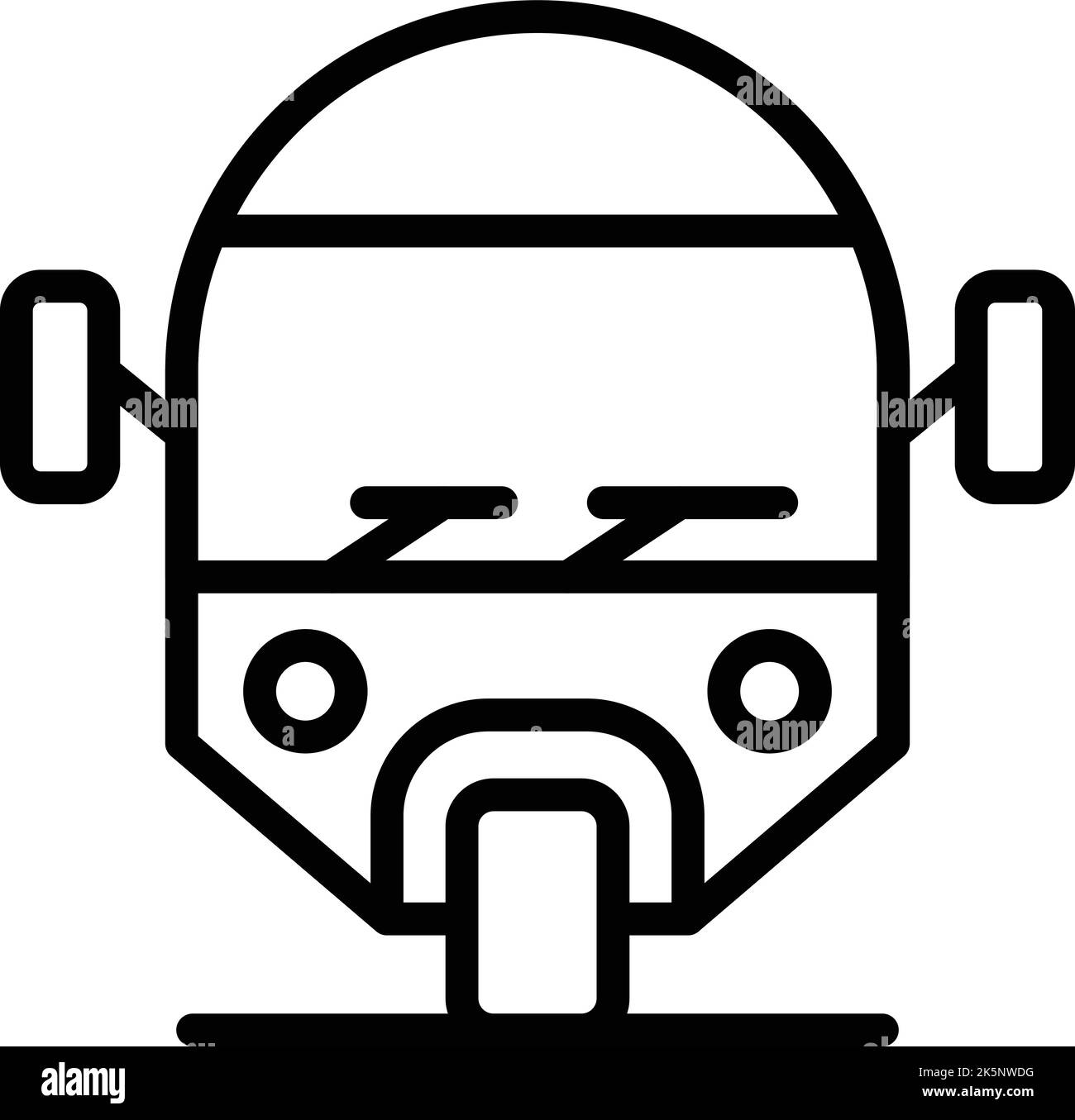Cart tricycle icon outline vector. Old trishaw. Indian bike Stock Vector