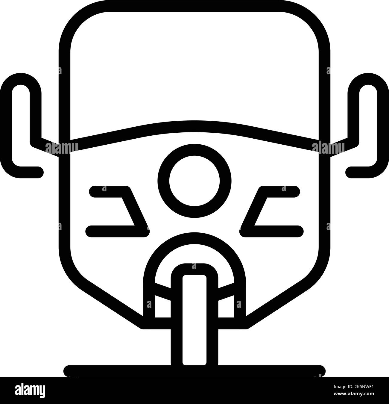Asian tricycle icon outline vector. Old bike. Asia bike Stock Vector