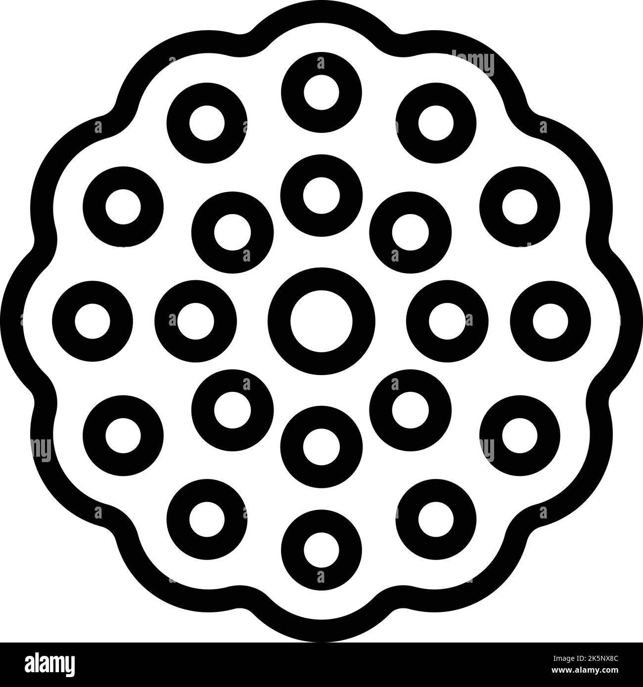 Wheel biscuit icon outline vector. Sugar grain. Food cracker Stock Vector