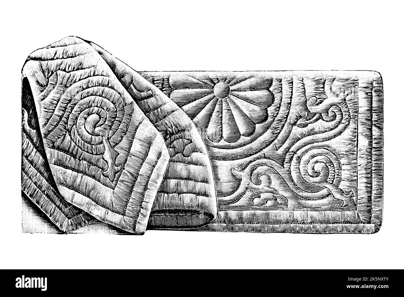 Bed Quilt – 1910s Vintage Illustration Stock Photo - Alamy