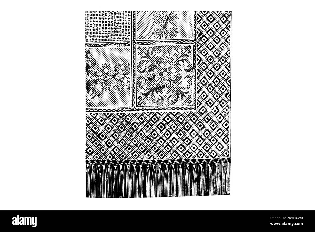 Bed Cover 1910s Vintage Illustration Stock Photo Alamy