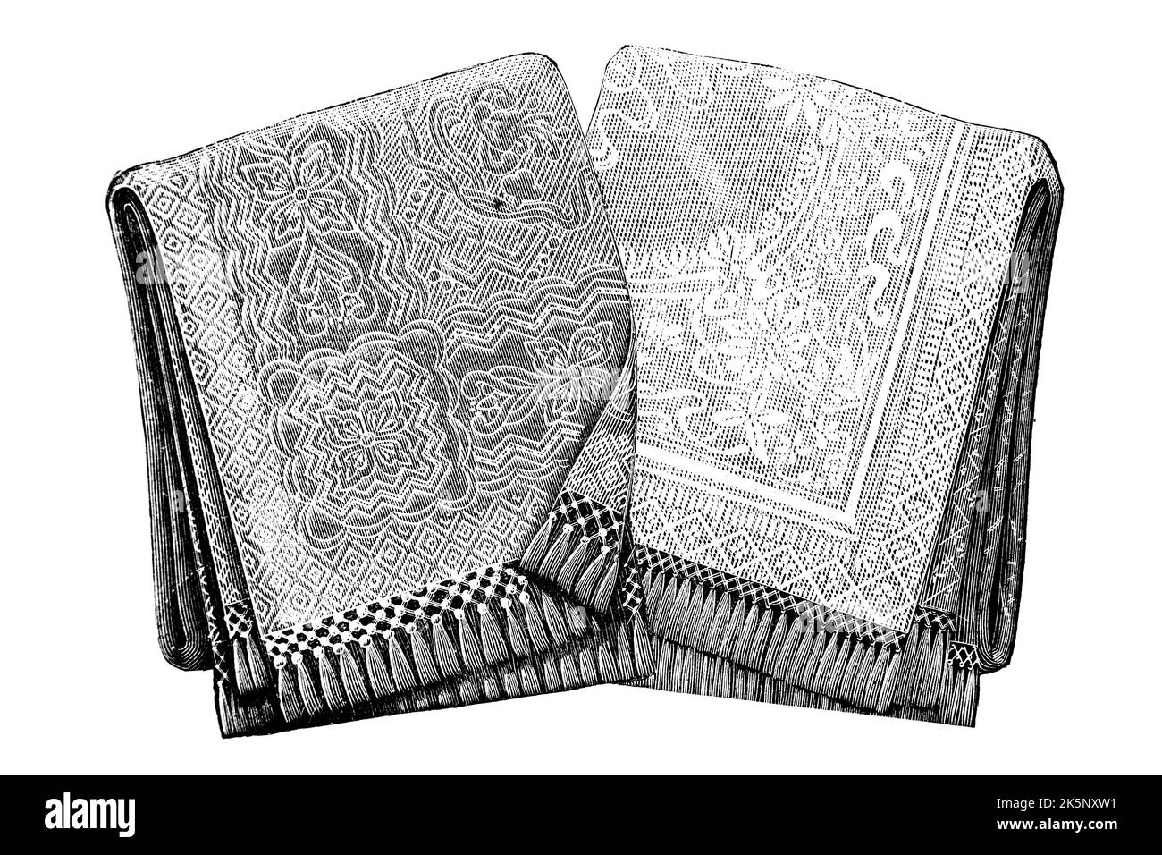 Bed Covers 1910s Vintage Illustration Stock Photo Alamy