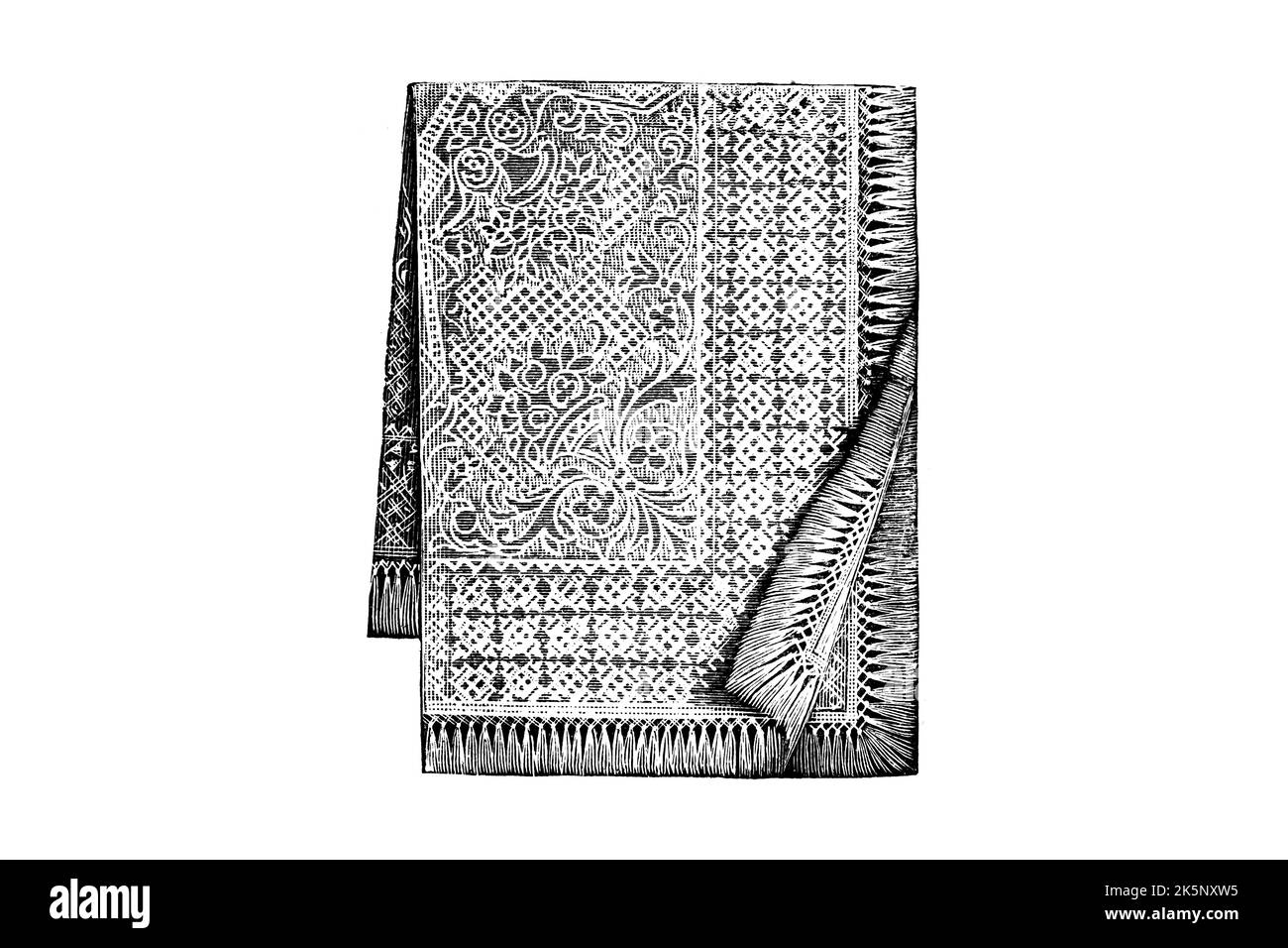 Bed Cover 1910s Vintage Illustration Stock Photo Alamy