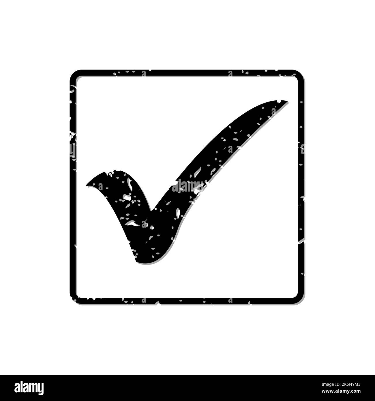 Check list button icon. Check mark in box sign Stock Photo - Alamy