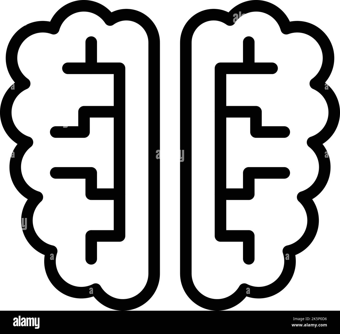 Digital brain icon outline vector. Service money. Plant investor Stock