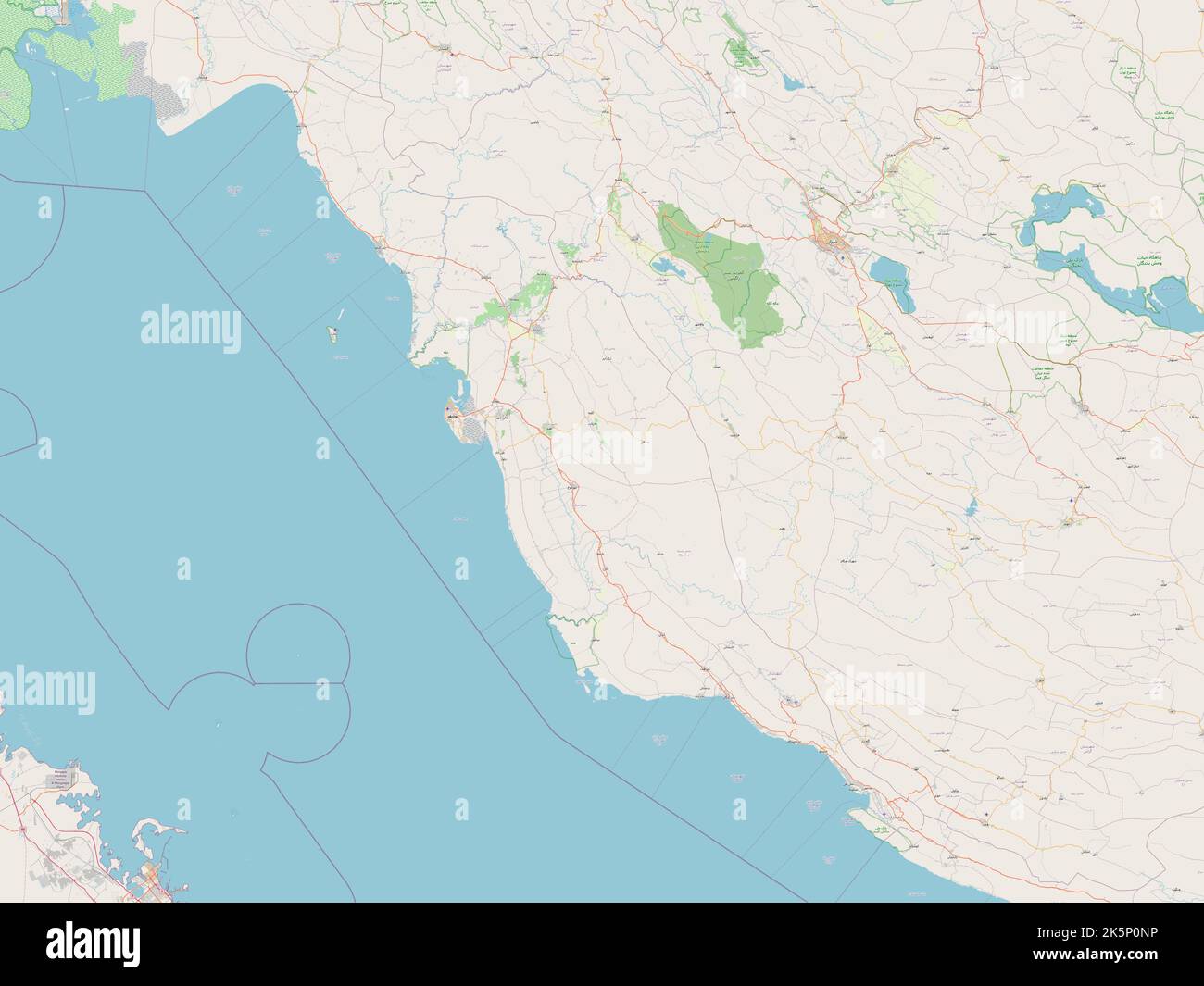 Bushehr, province of Iran. Open Street Map Stock Photo - Alamy