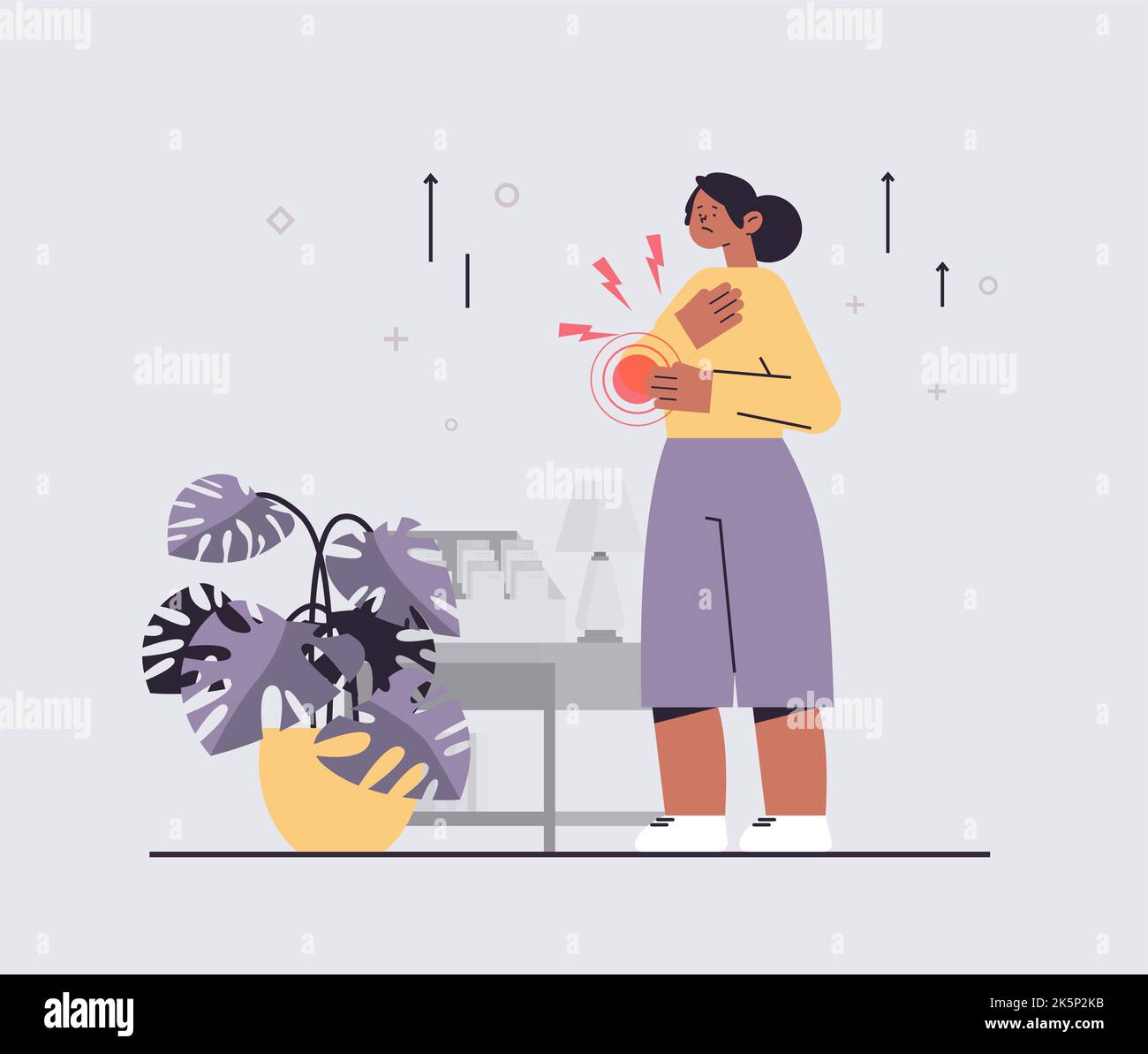 businesswoman suffering from elbow pain inflammation of muscles ache in