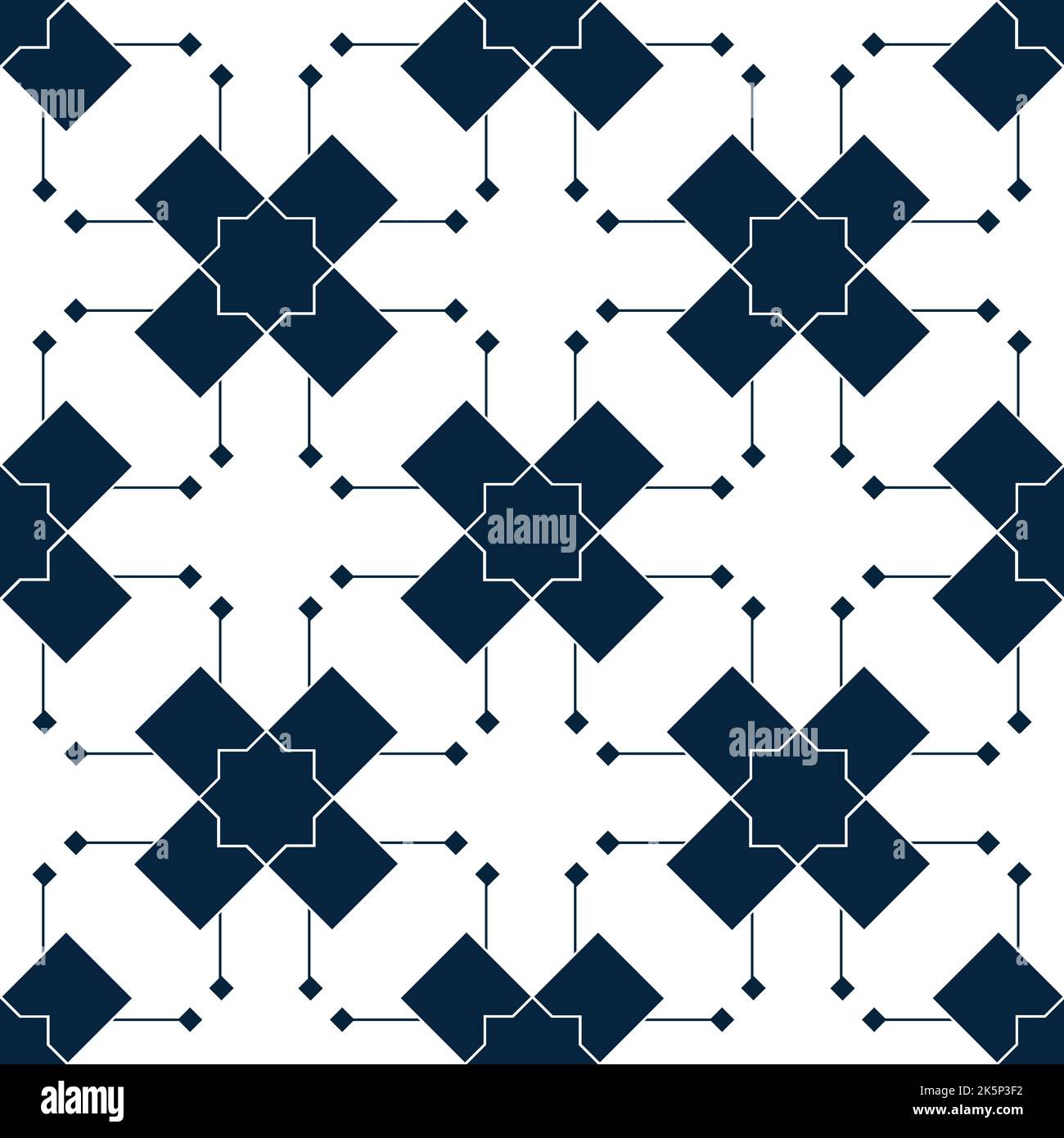 Blue islamic pattern. Oriental tartan texture. Geometric floral ...