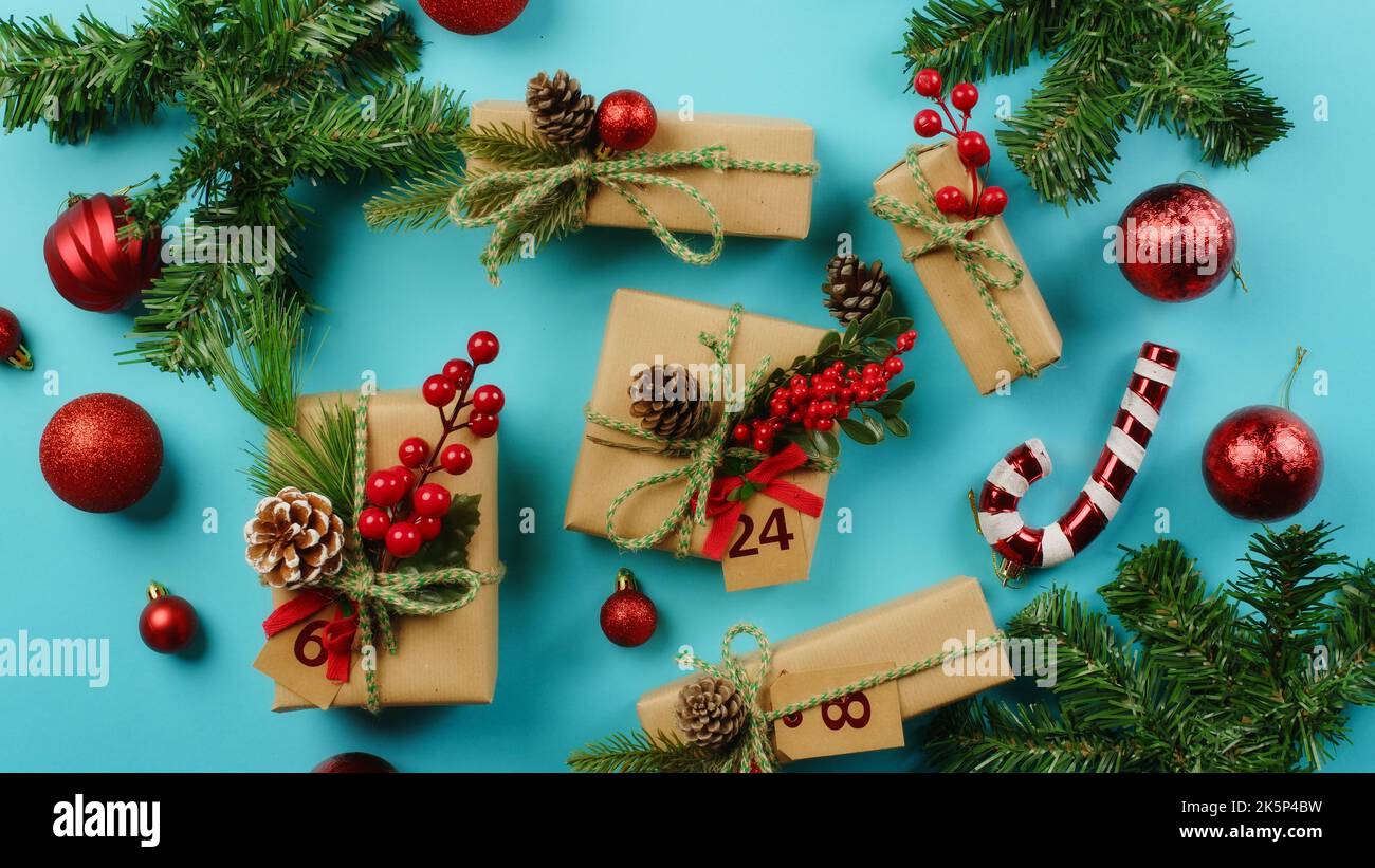 Christmas background with gift box Stock Photo - Alamy