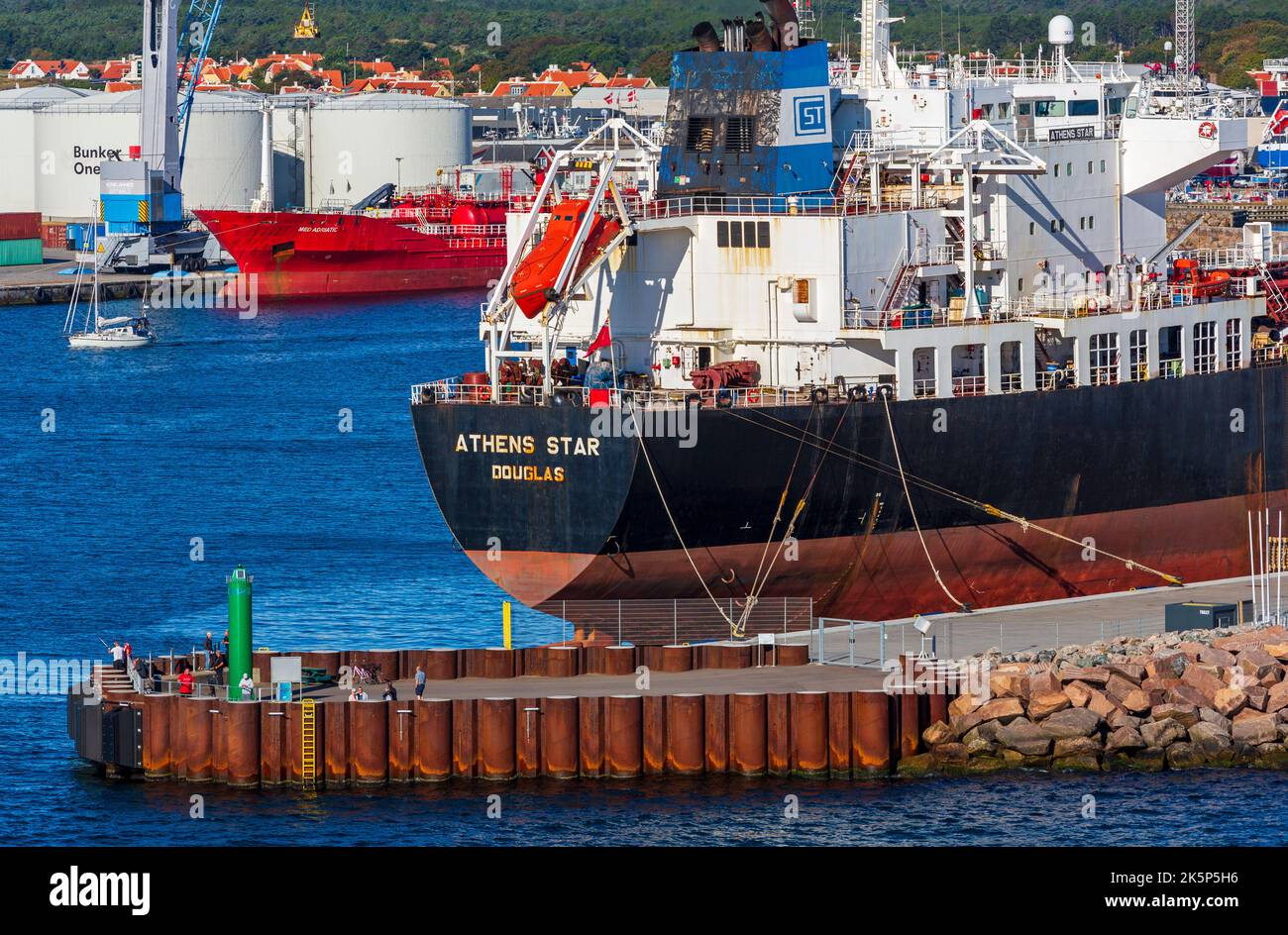 Ship in Skagen Port, Denmark, Europe Stock Photo Alamy
