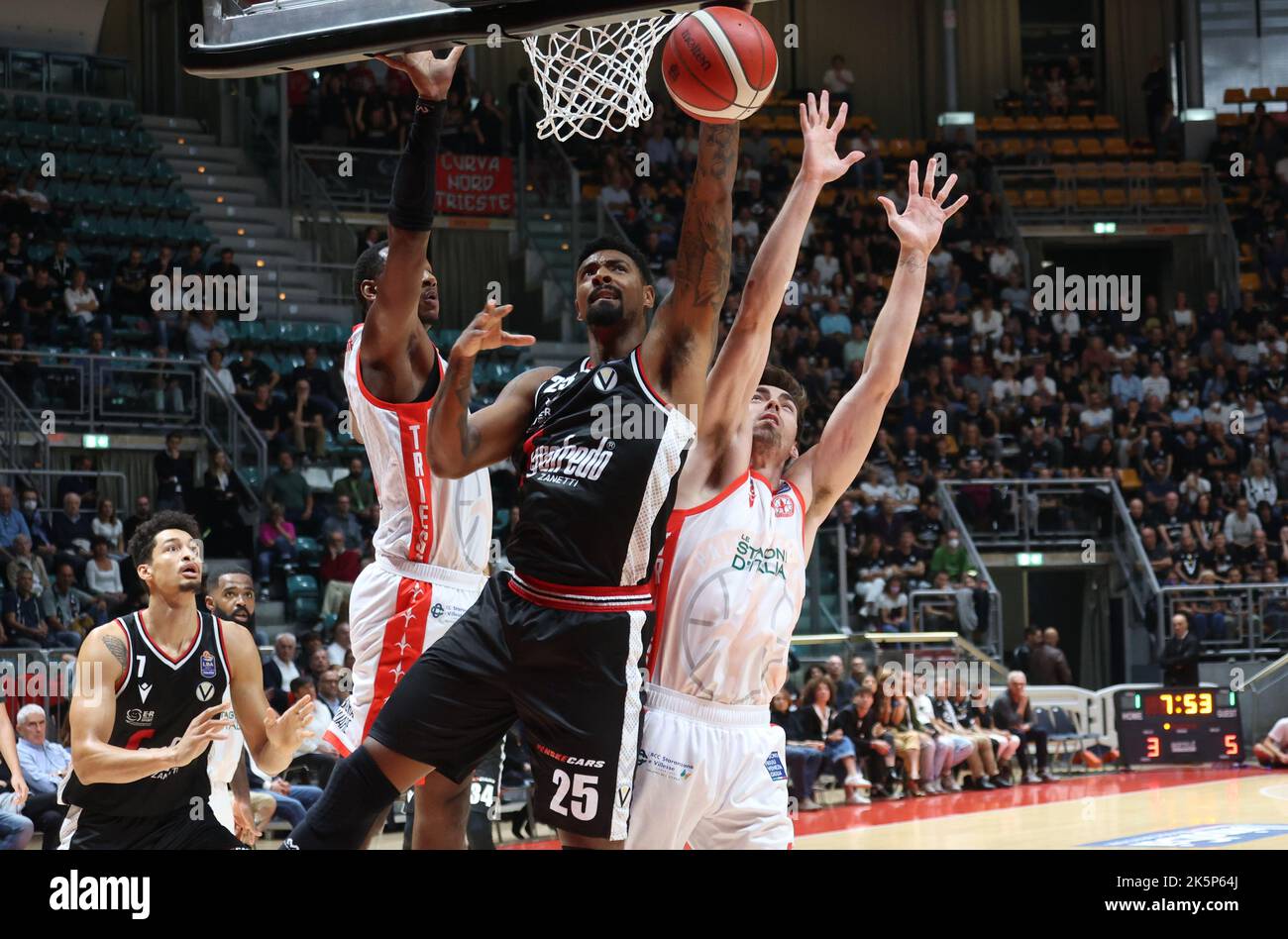 Jordan Mickey (Segafredo Virtus Bologna) during the italian basketball