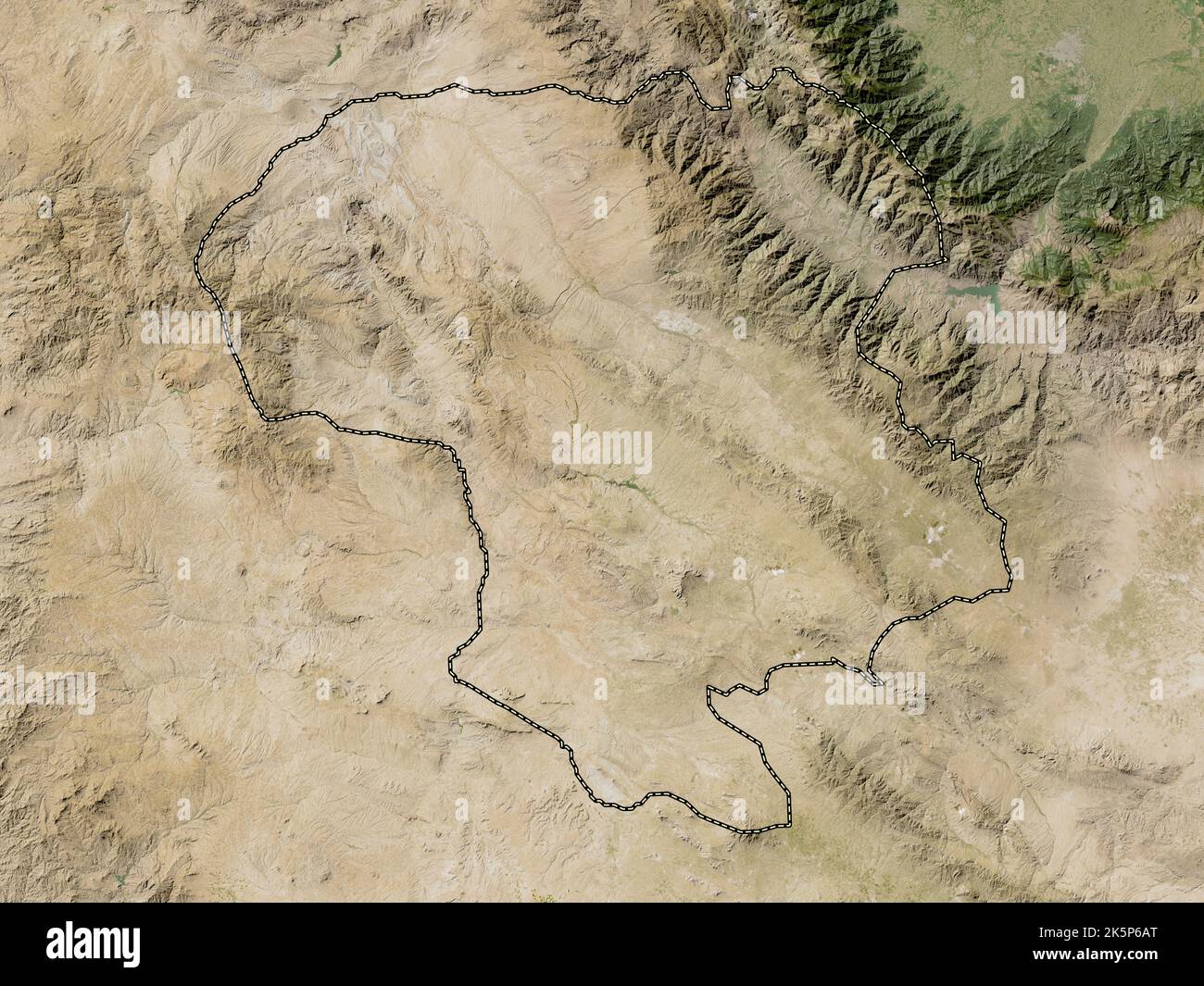 Zanjan, province of Iran. Low resolution satellite map Stock Photo