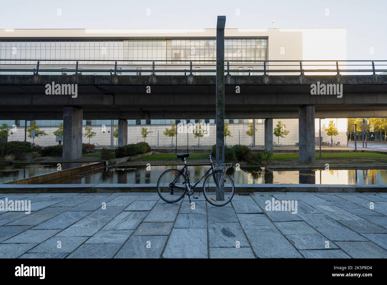Copenhagen, Denmark. October 2022.  view of the elevated subway line in the city center Stock Photo