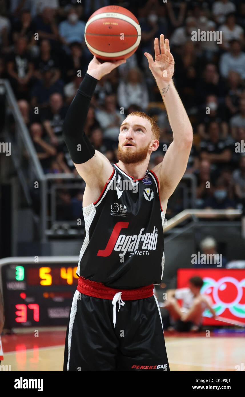 Niccolo Mannion (Segafredo Virtus Bologna) throws a free throw during