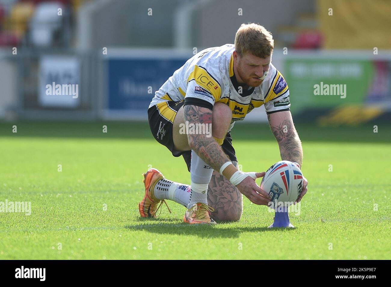 James Line Rugby York, England -11th September 2022 - James Glover of York Knights lines ...