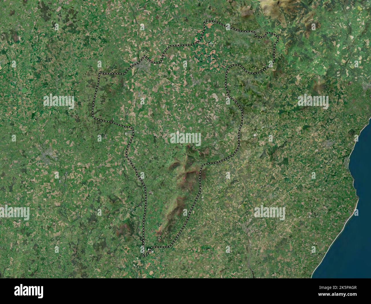 Carlow, county of Ireland. High resolution satellite map Stock Photo