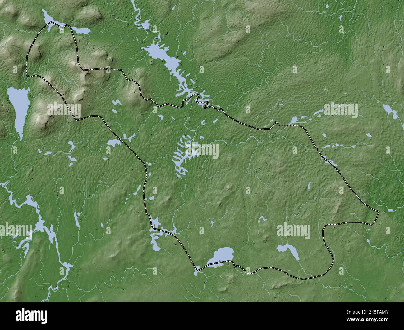 Cavan, county of Ireland. Elevation map colored in wiki style with lakes and rivers Stock Photo