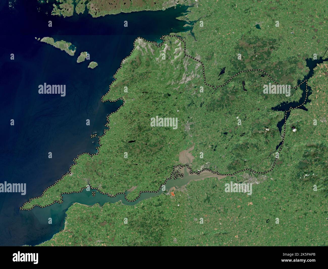Clare, county of Ireland. High resolution satellite map Stock Photo Alamy