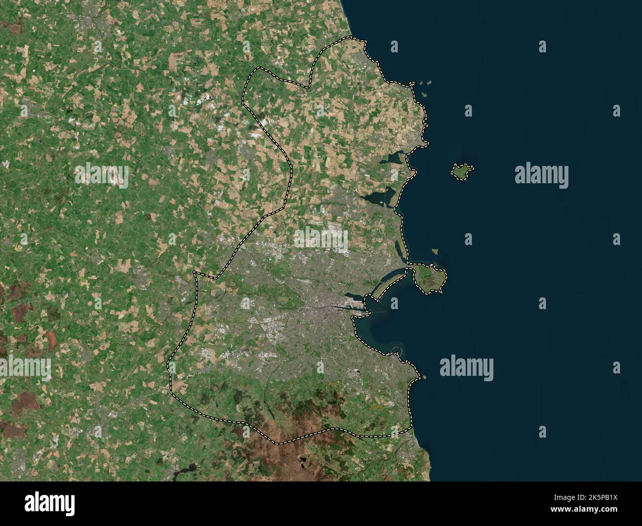 Dublin, county of Ireland. High resolution satellite map Stock Photo Alamy
