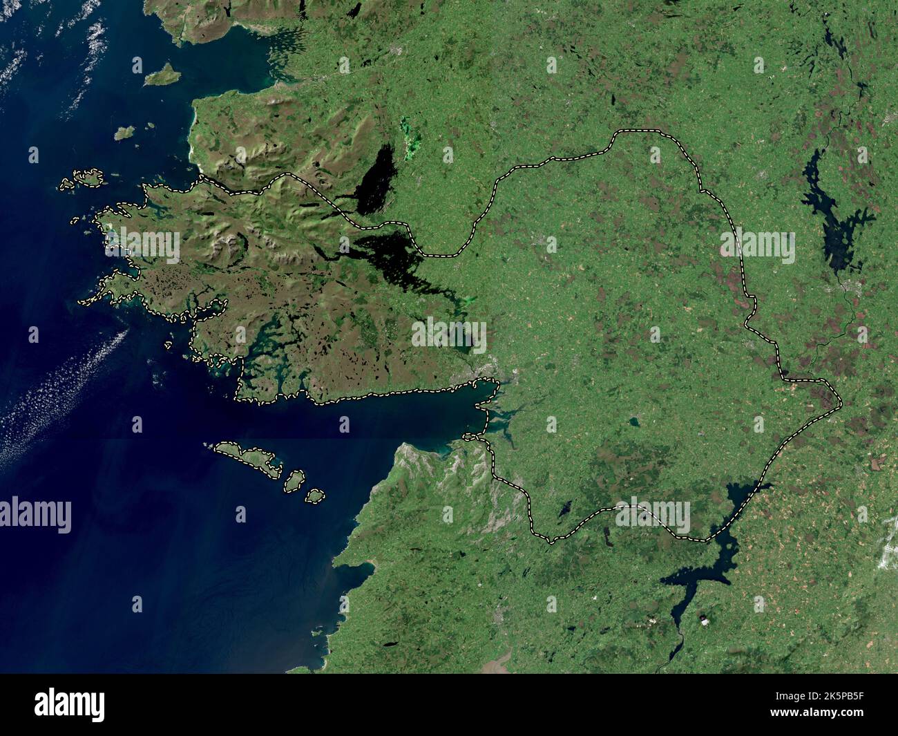 Galway, county of Ireland. High resolution satellite map Stock Photo Alamy