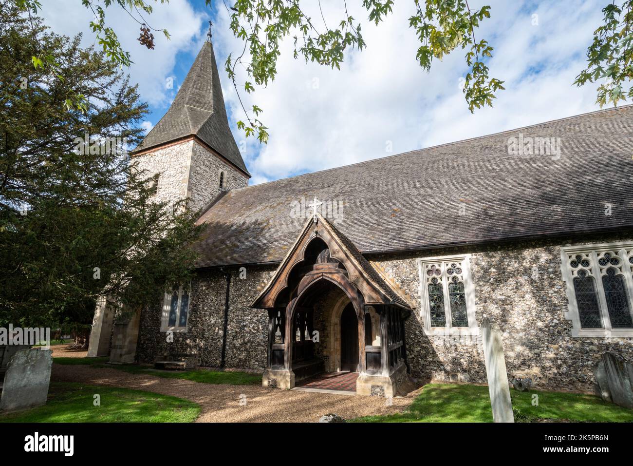 The Church of St Peter and St Andrew in Old Windsor village, parish church in Berkshire, England, UK Stock Photo