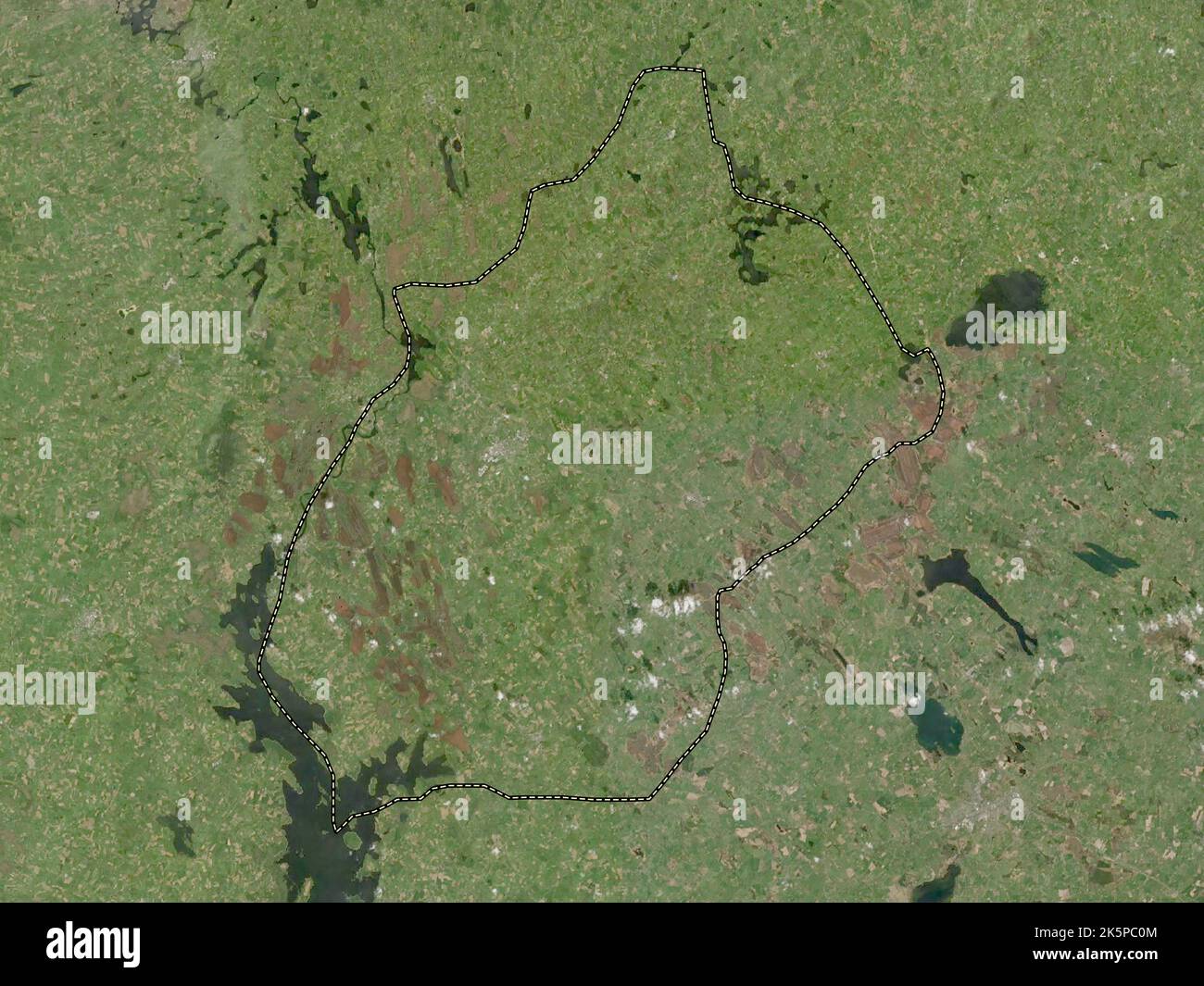 Longford, county of Ireland. Low resolution satellite map Stock Photo
