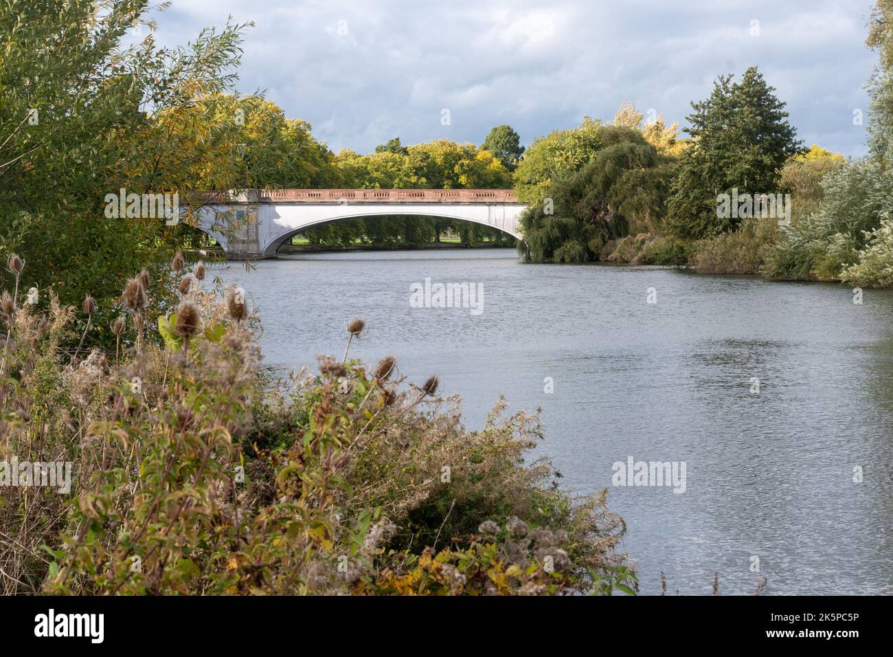 Albert Bridge across the River Thames on the Datchet Road near Old Windsor, Berkshire, England, UK Stock Photo