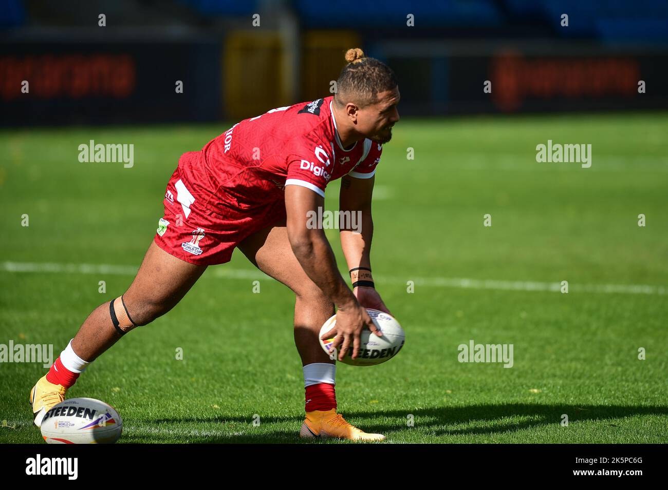 Halifax, England 8th October 2022 Taniela Otukolo of Tonga during