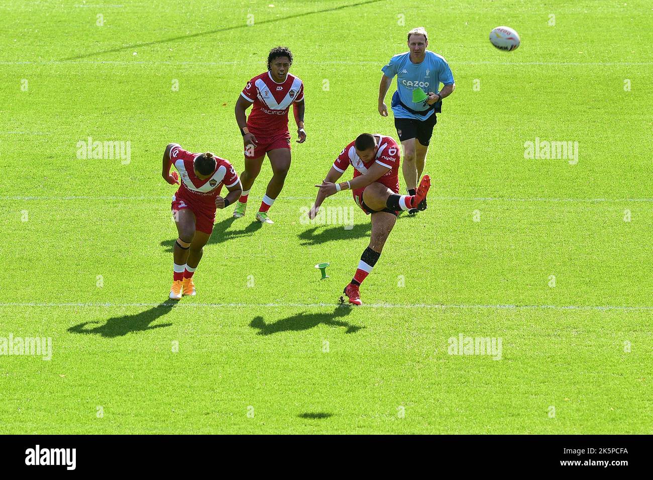 Halifax, England 8th October 2022 Tonga kick off, Rugby League Pre