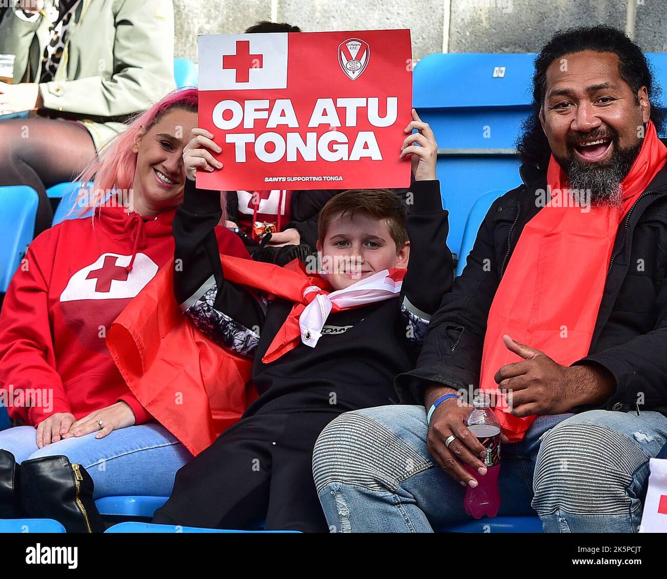 Halifax, England 8th October 2022 Tonga fans. Rugby League Pre World