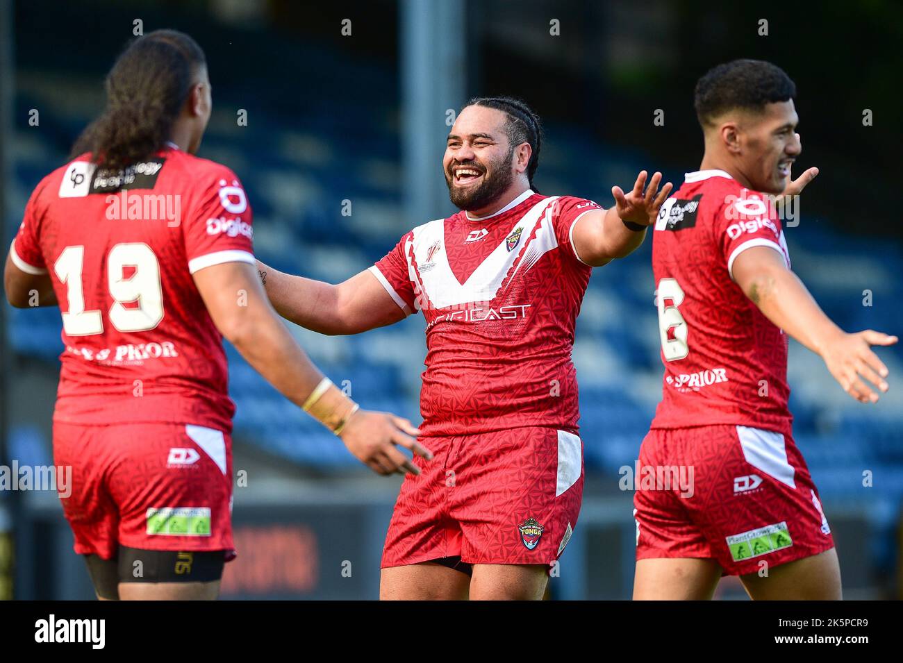 Halifax, England -8th October 2022 - Mosese Suli , Junior Amone and ...