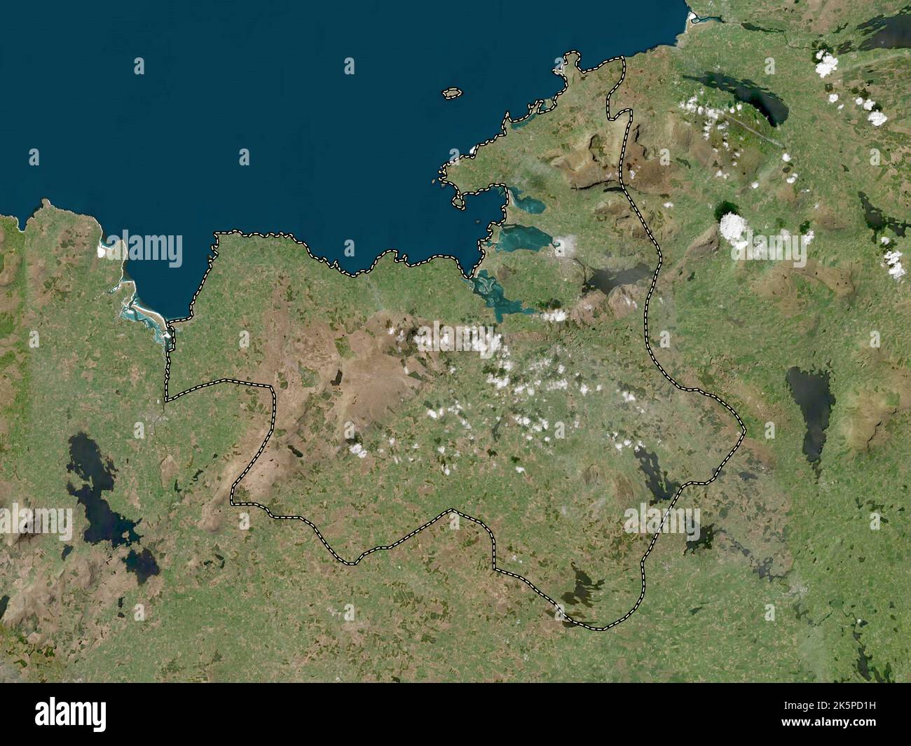 Sligo, county of Ireland. Low resolution satellite map Stock Photo Alamy