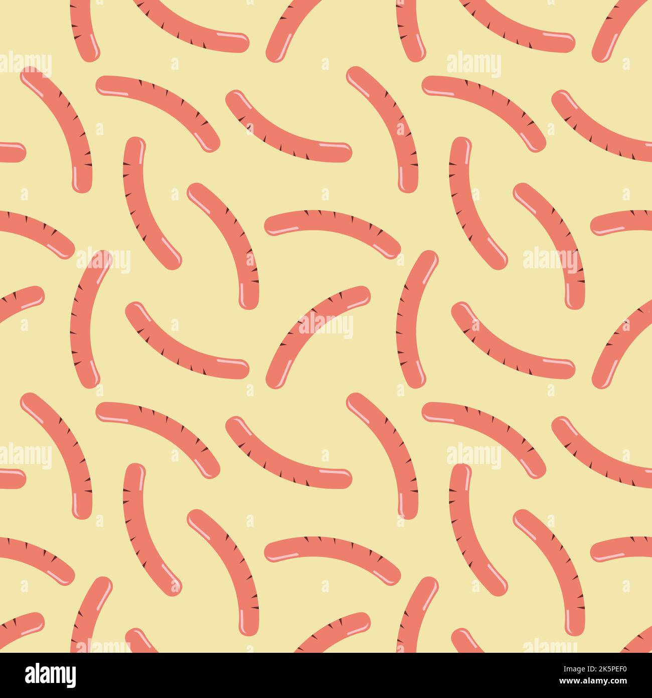 Seamless pattern with sausages.Vector illustration Stock Vector