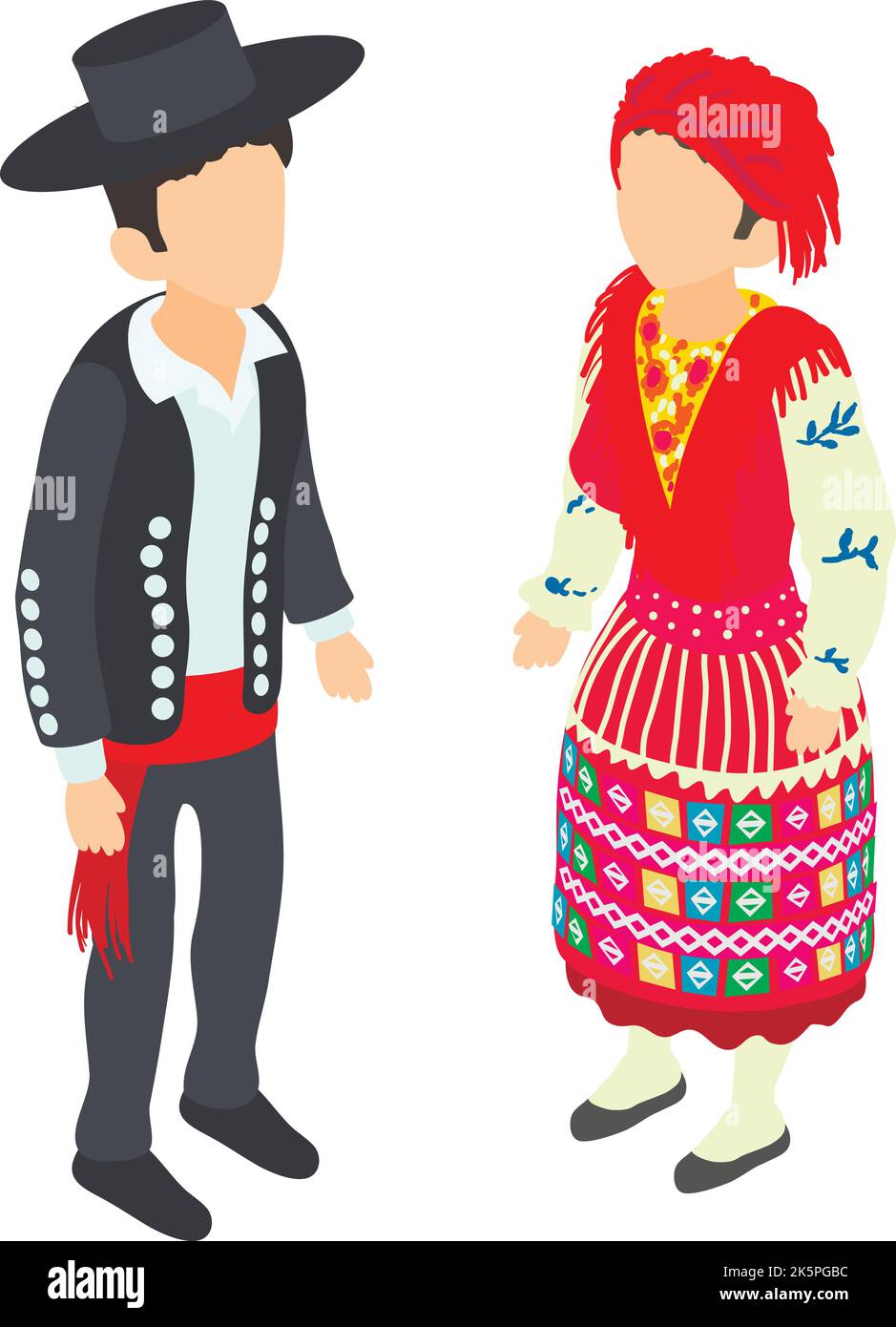 Portuguese traditional dress Stock Vector Images - Alamy