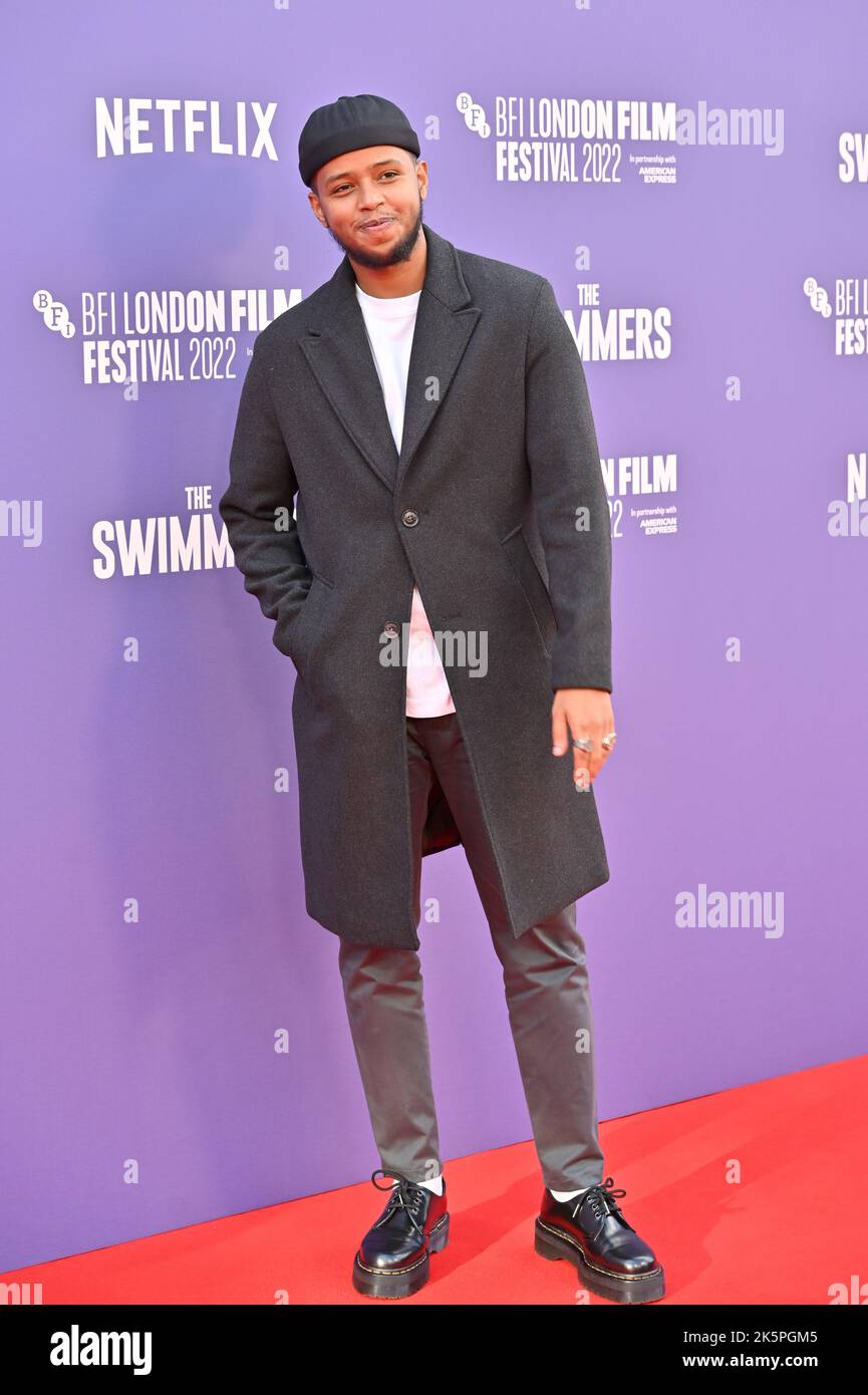 Elmi Rashio Elmi Rashid Elmi attend The Swimmers - UK Premiere of the BFI London ...